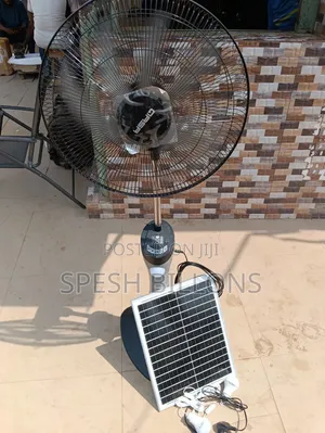 Qasa Solar Inverter Fan | 18 Inches With Solar Panel Two Led Bulbs