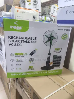 Iwin 18-Inch Solar Charging Standing Fan
