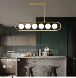 Modern 6 Bulbs Led Gold Dinner Chandelier