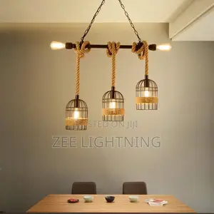 Kitchen and Dining Rope Drop Pendant With Bulbs
