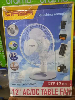 12 Inches Qasa Ac/Dc Table Fan QTF-12dc