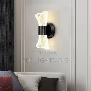 Led Wall Bracket With Black and Gold Bolt Tie Design