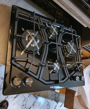Original Polystar New Design Built-in 4 Burners Black Steel Gas Cooker