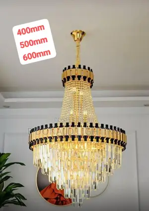 Crystal Luxury Black and Gold Body Chandelier