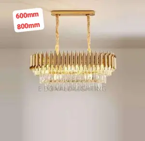 Black and Gold Body Crystal Dining Chandelier