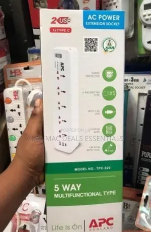 5 Way Apc Surge Power Extension Socket