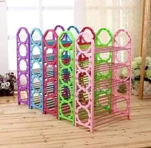 Mini 5 Step Durable Plastic/Steel Rod Shoe Rack