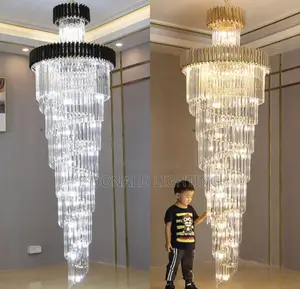 600mm Crystal Long Drop Chandelier