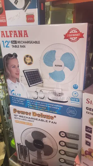 Solar Rechargeable Table Fan