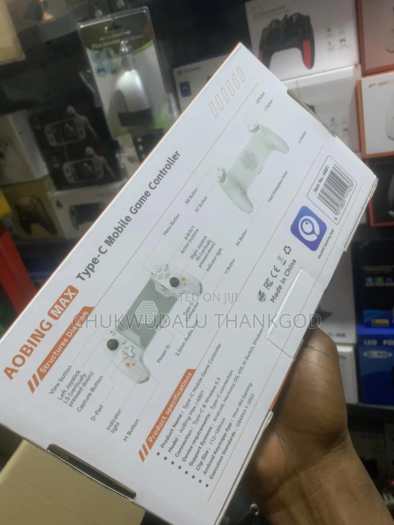 Type-C Mobile Game Controller