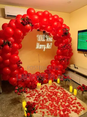 Balloon Arrangement for Proposal Decorations