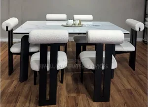Marble Dinning Table With Six Chairs