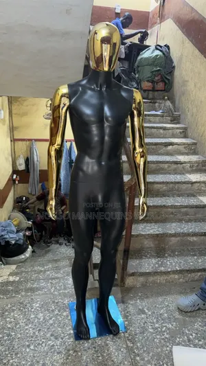 High Quality Black N Gold Male Mannequin