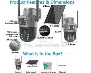 Solar Dual Lens Cameras 4g/Wifi