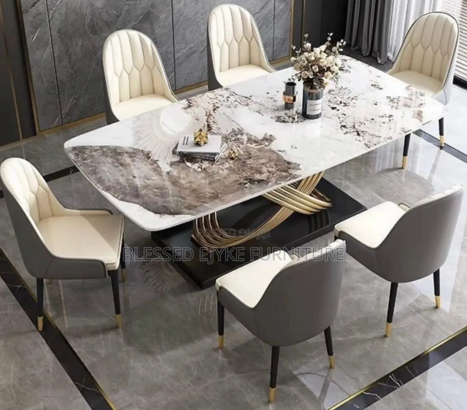 Dining Table Marble Top