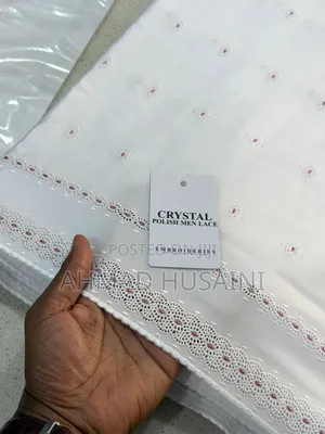 Crystal Polished Embroidery Men Lace