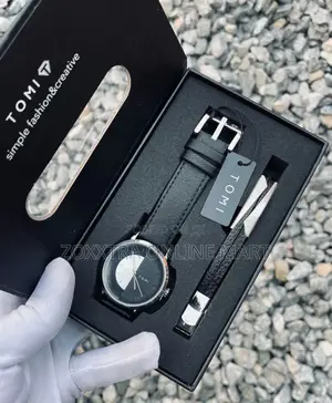 Tomi Package With a Leather Watch and a Leather Bracelet