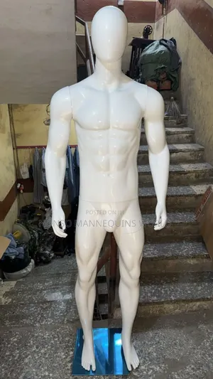 Huge Giant Male Glossy White Display Mannequin