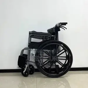 Standard Manual Wheelchair With Brakes, Seatbelt for Hospital Home