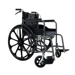 Standard Manual Wheelchair With Brakes, Seatbelt for Hospital Home