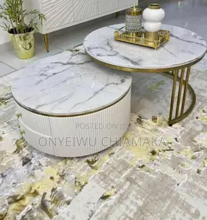 Modern Marble Coffee Table – Luxury Living Room Center Table