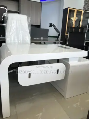 Office Executive Table (White)