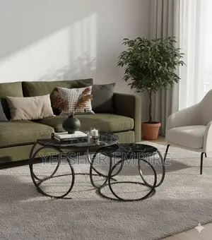 2in1 Marble Glass Center Table
