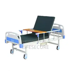 Adjustable Hospital Patient Bed With Iv Stand and Side Rails