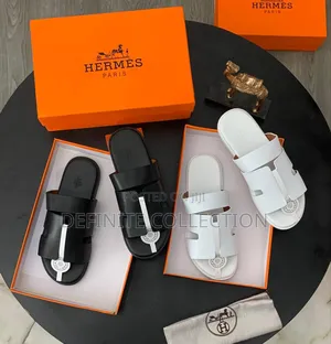 Top Grade Hermes Leather Slippers