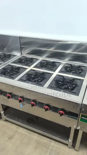 Industrial 6 Burner Gas Cooker With Oven