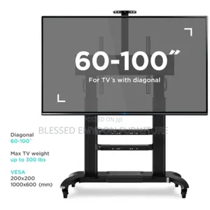 Mobile Tv Stand Rolling Tv Cart for 60 to 100.