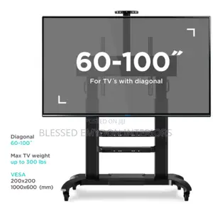 Mobile Tv Stand Rolling Tv Cart for 60 to 100.