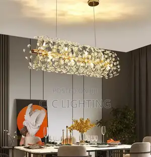 Crystal Chandelier Lighting for Living Room Home Pendant Gold Luxury