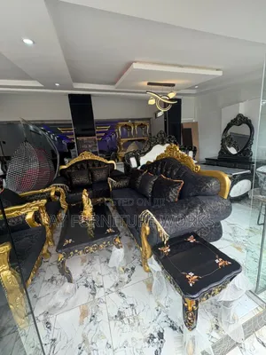 Black And Gold Royal Sofas.