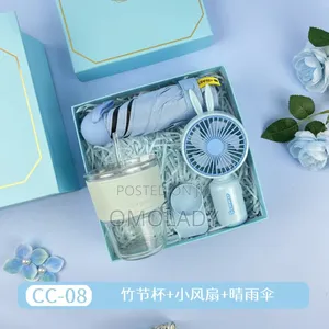 3 in 1 Gift Set Umbrella, Fan and Vacuum Cup