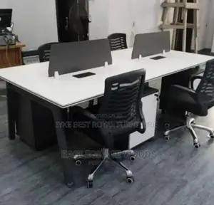 4seater Office Workstation With Mobel Drawer