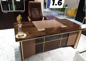 1.6miter Office Executive Tables With Extension and Mobile Drawers