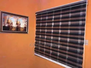 Black and Brown Day and Night Window Blinds