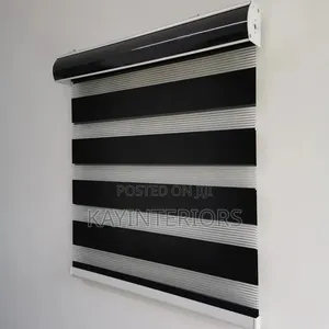 Black Day and Night Window Blinds
