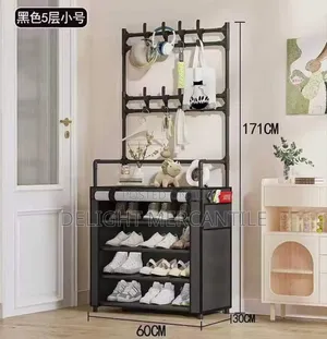 5 Layers Shoe and Hat Rack With Cover