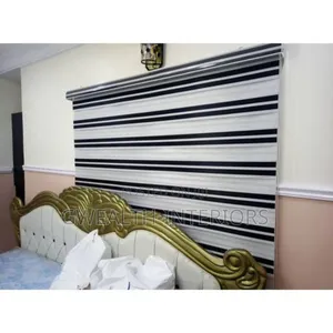 White and Black Window Blinds
