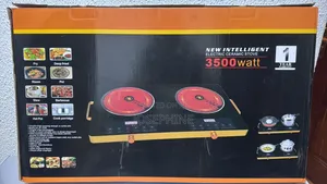 Double Burner Electric Cooker With 3500w Dual Coil Ceramic