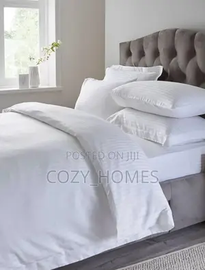 White Duvet Bedsheet Set – 100% Cotton Material Hotel Standard (6x6)