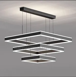 3 Square Drop Chandelier Light