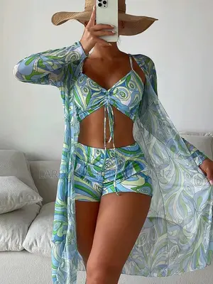 3pc Beach Short and Kimono
