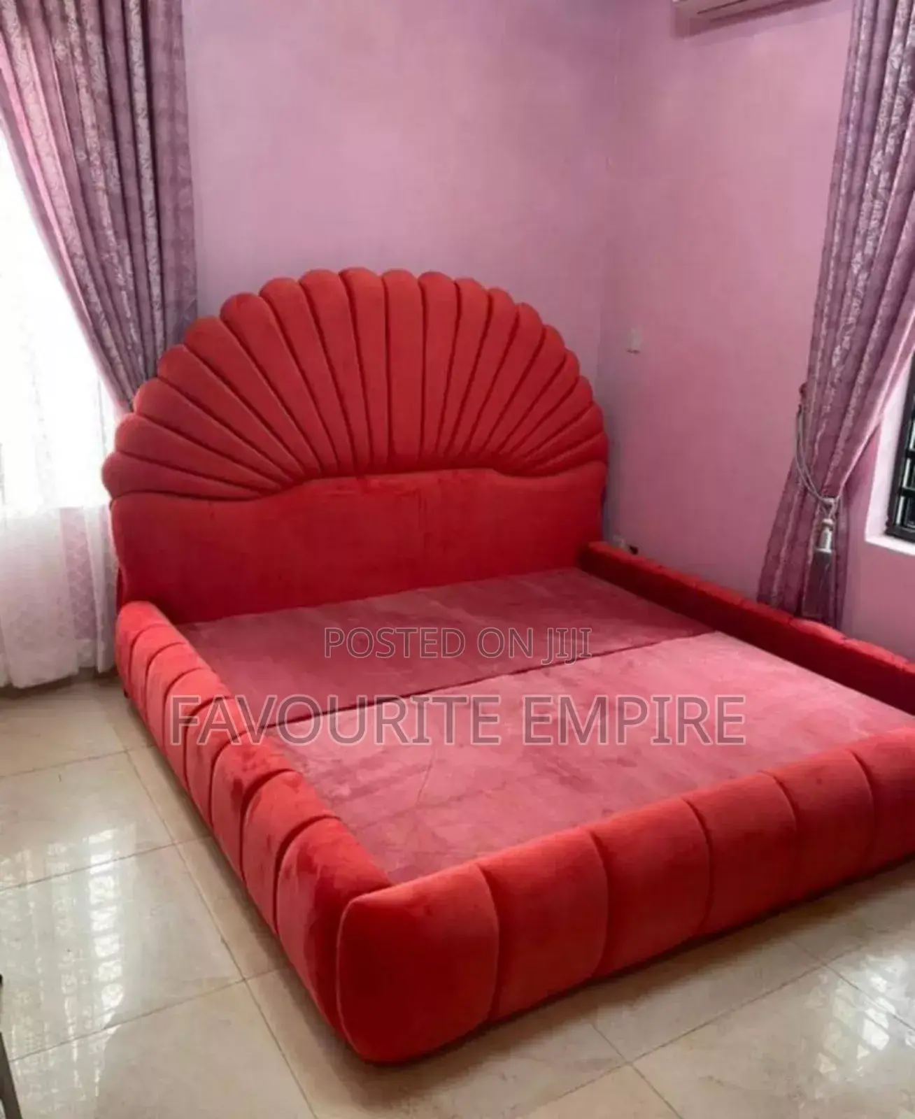 Red Padded Bedframe