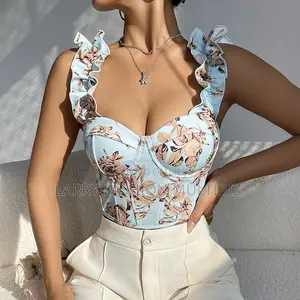 Ruffle Hand Crop Top
