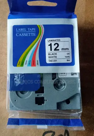 Whit and Black Labeling Cartridge 12mm