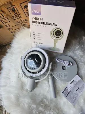 7-Inch Auto-Oscillating Rechargeable Fan