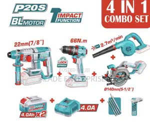 Total 4pcs Cordless Combo Kit